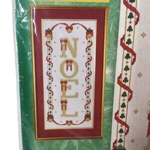 Bucilla Bell Pull Noel Christmas Banner Counted Cross Stitch Kit 84114 Vtg 1999